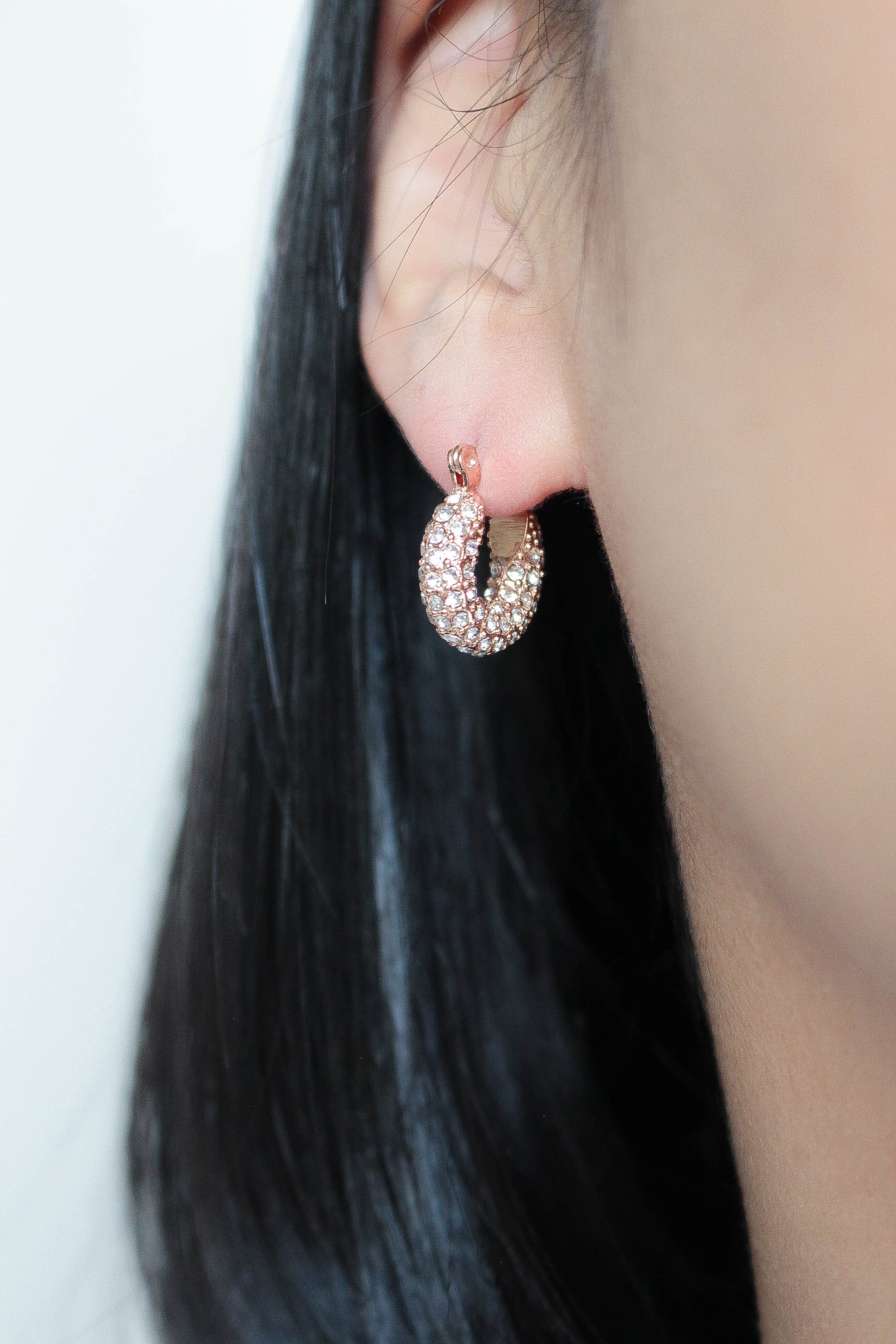 Zircon Chubby Hoop Pierce | ebine(エビネ)|金属アレルギー対応