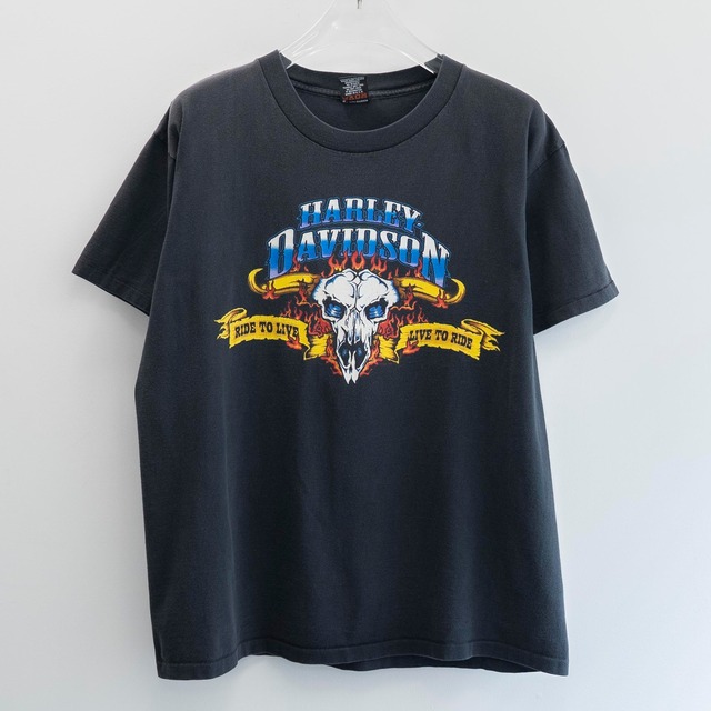Harley Davidson " Buffalo Skull Hoomwood IL " Original Tag L 【A5-26】