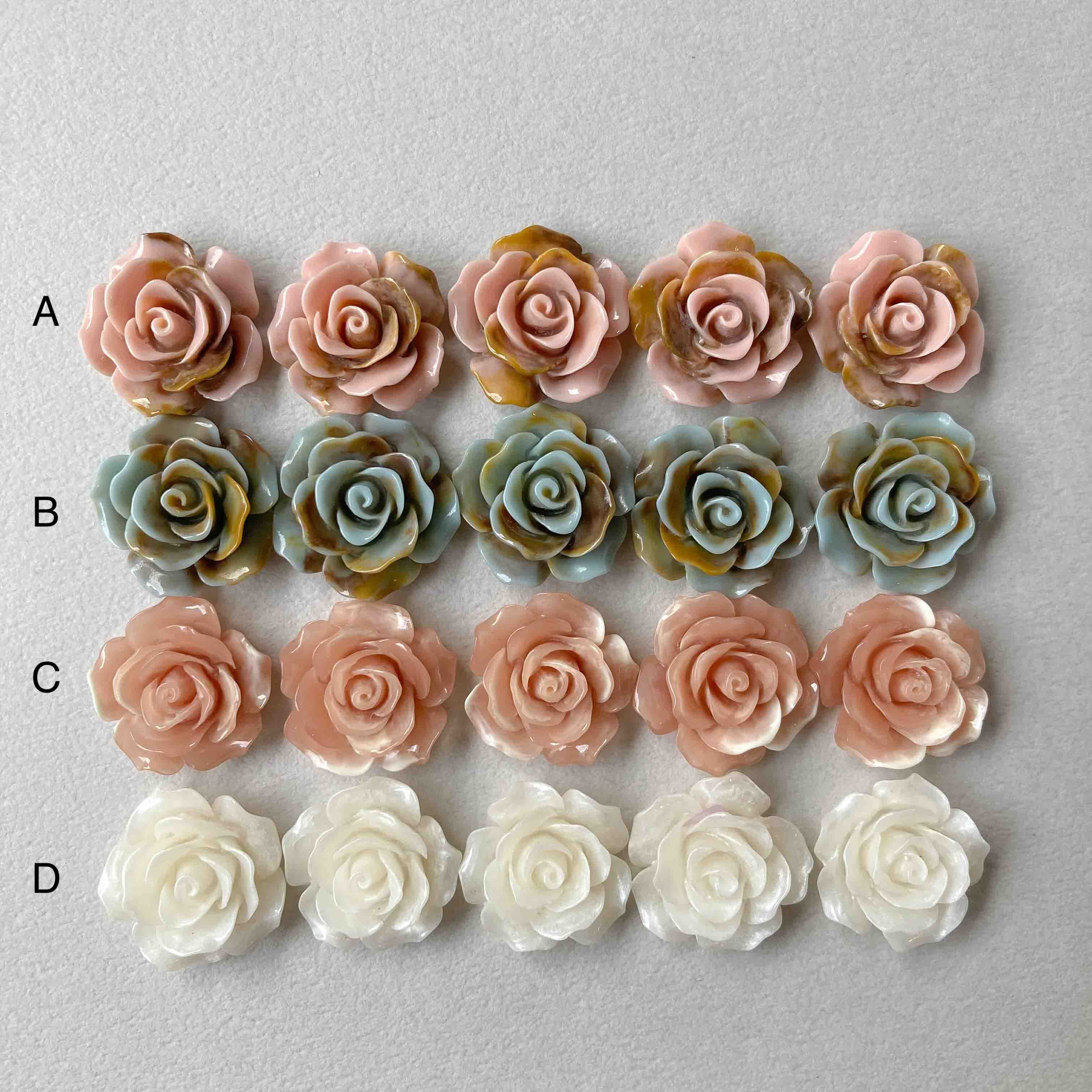 【文箱 木製】　薔薇模様 マーブル模様バラモチーフデコパーツ | Dua-アクセサリーパーツショップ