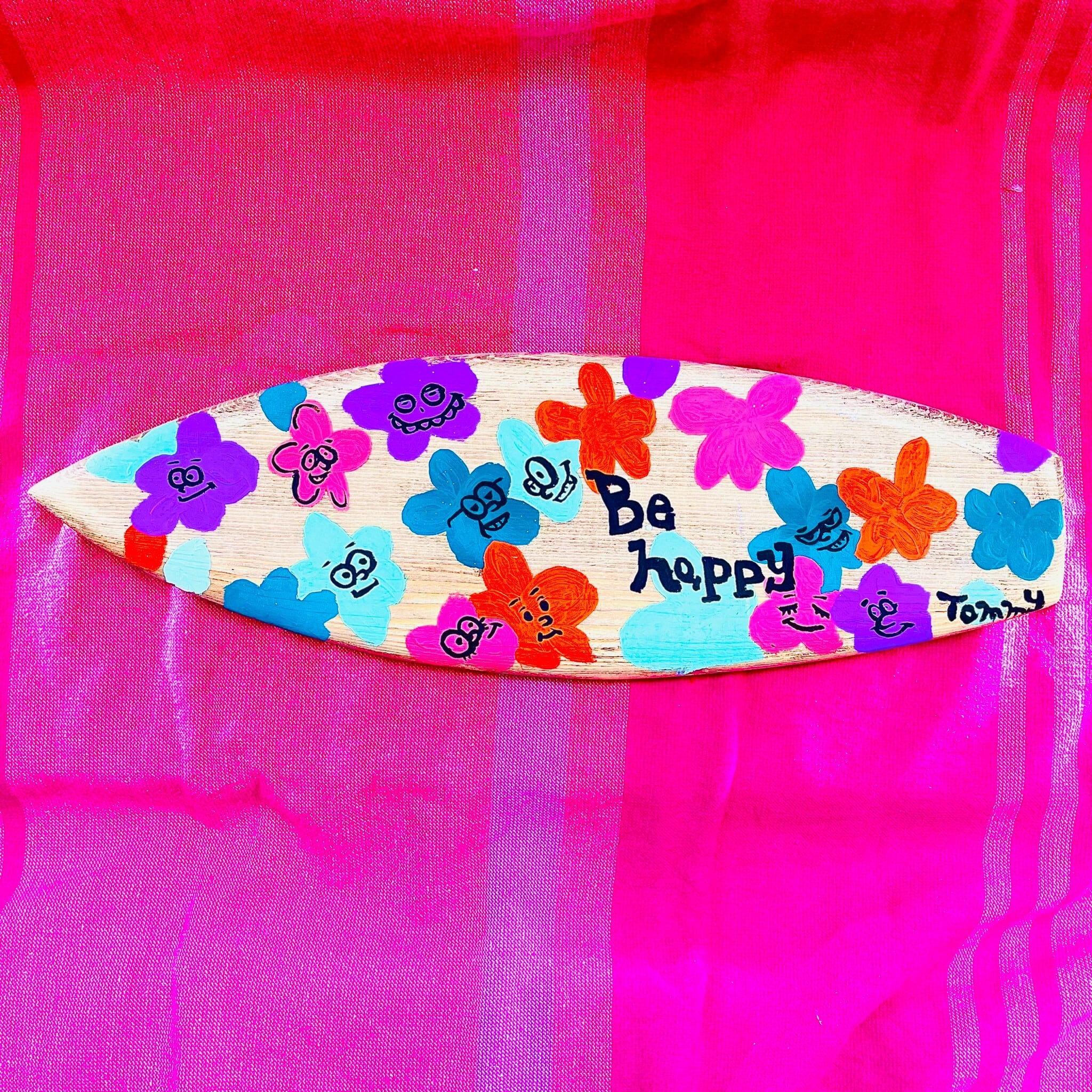 【be happy】サーフアート