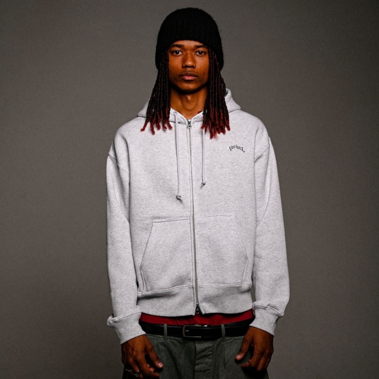 OG SMALL LOGO SHORT LENGTH ZIP HOODIE