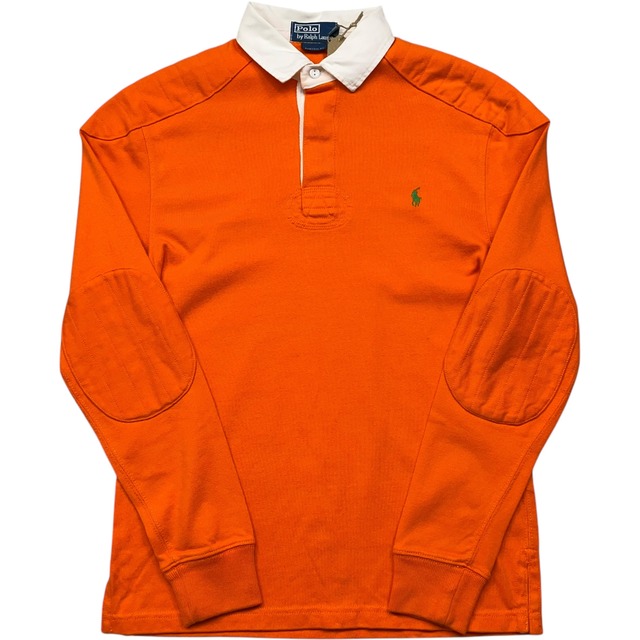 《S》 Ralph Lauren ラルフローレン ラガーシャツ ワンポイント オレンジ no.5172