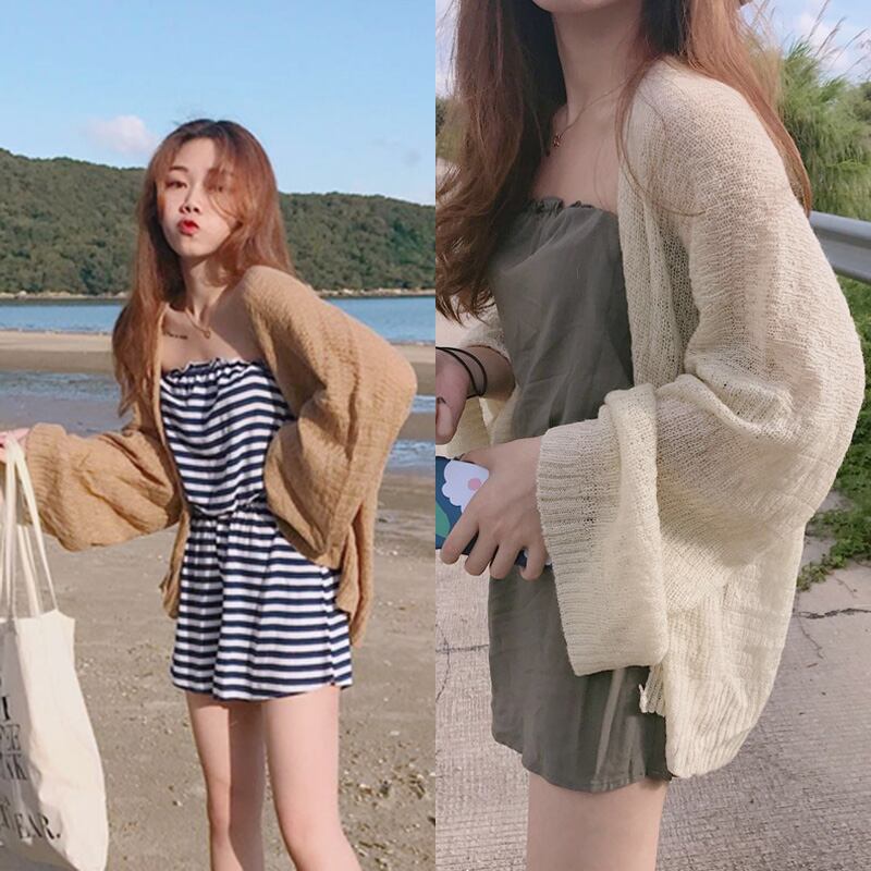 ボリューム袖・ルーズカーディガン