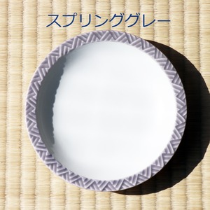 波佐見焼 一真窯 ジモンリング 15cm 丸皿 5色セット