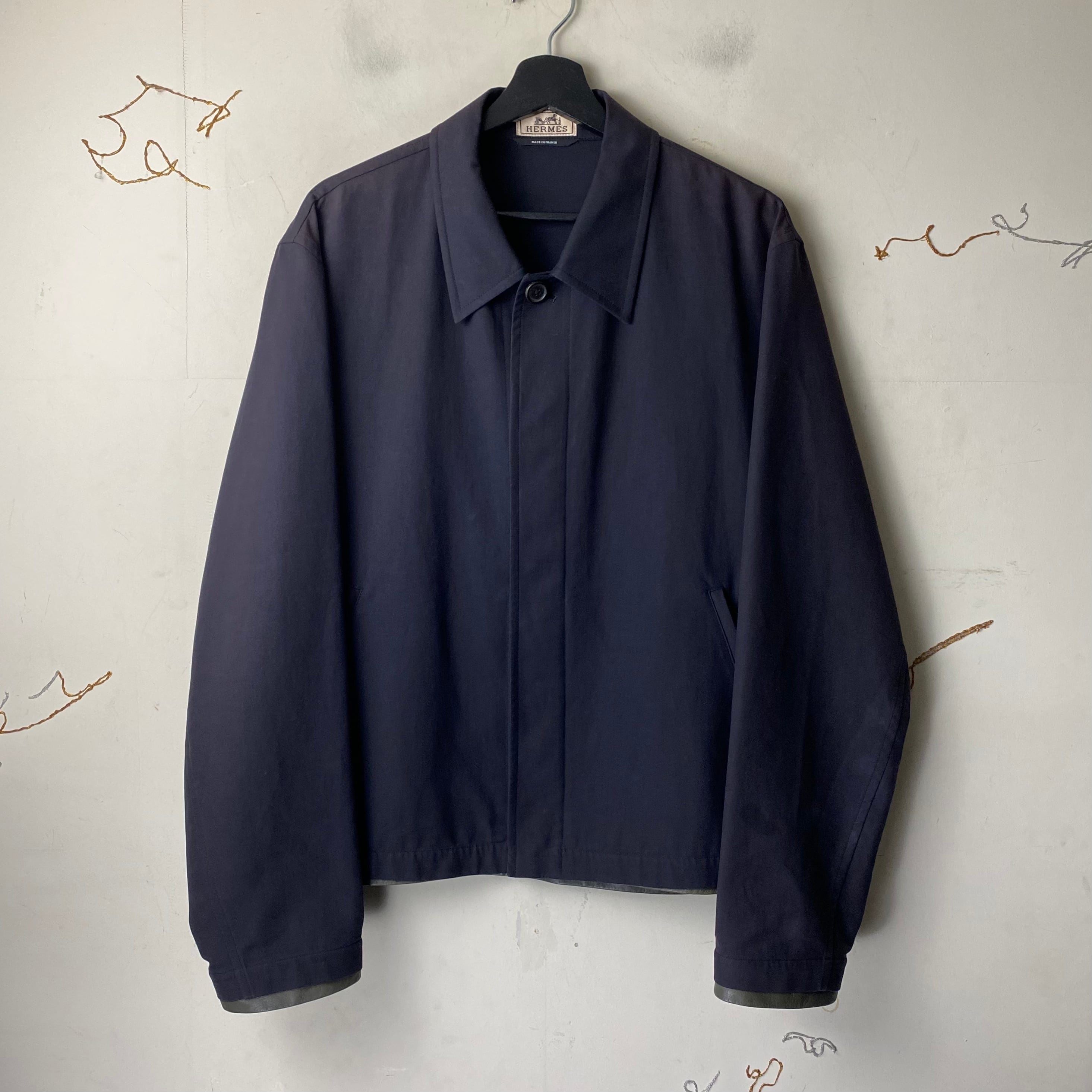 HERMES leather switching short jacket | NOIR ONLINE