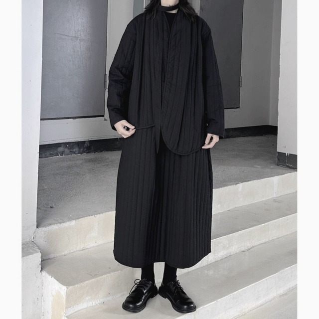 Asymmetric quilted short coat C0756