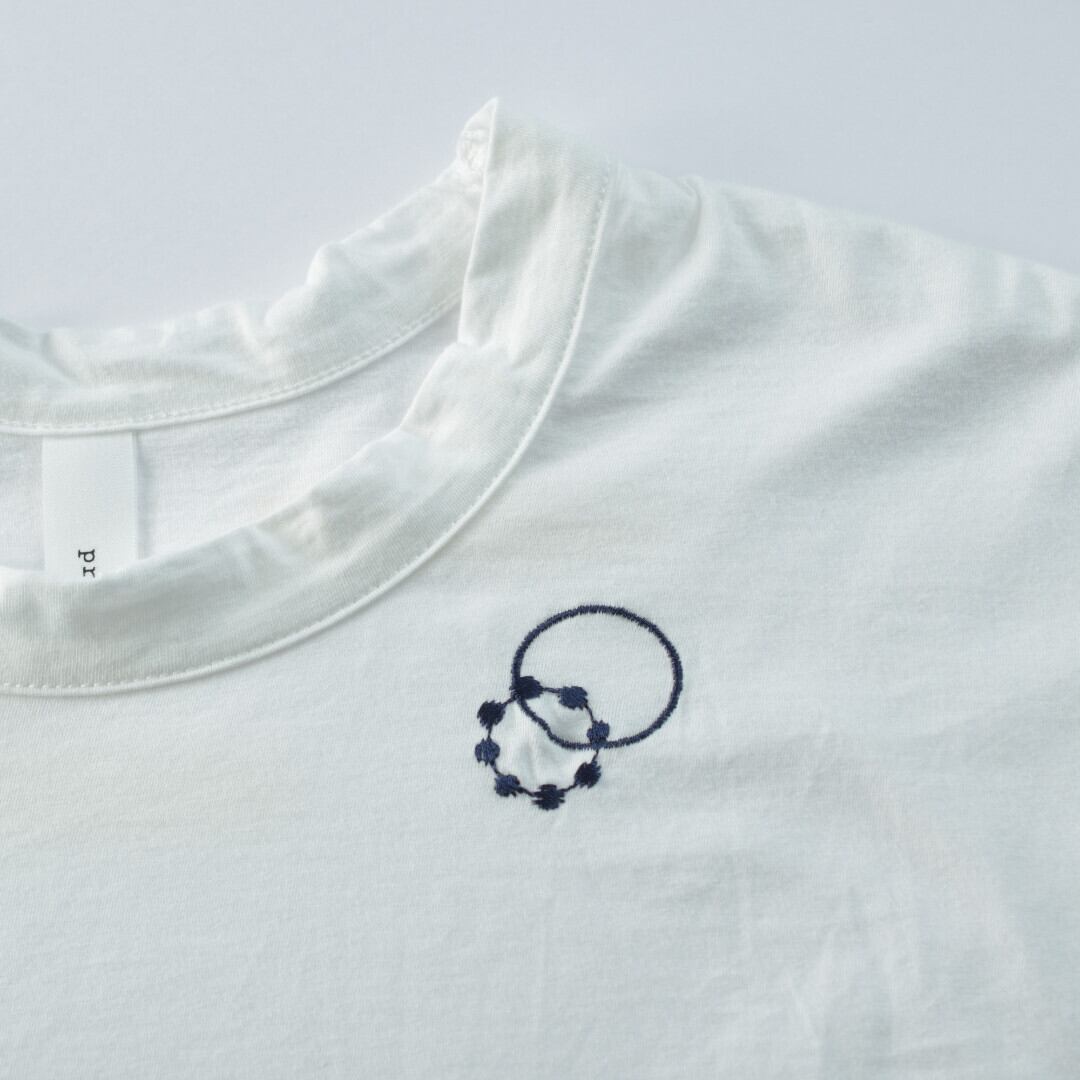 prit プリット ハイゲージ天竺サークル刺繍ポンチョプルオーバー