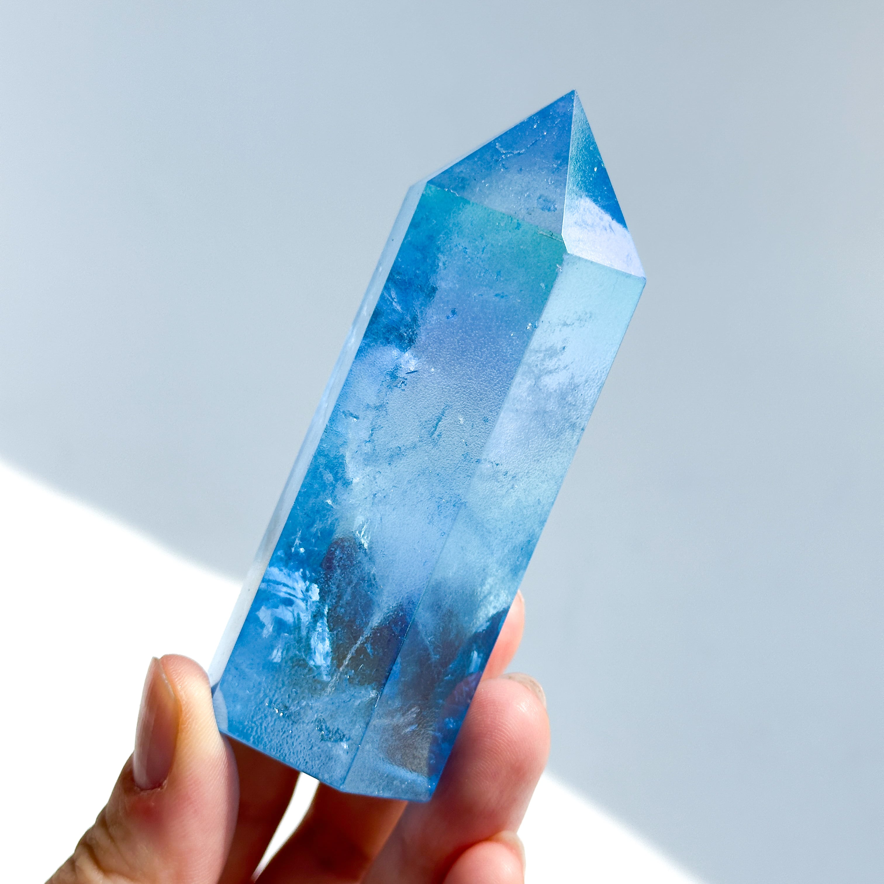 ブルーオーラクォーツ タワー22✧ Blue Aura Quartz ✧天然石・鉱物