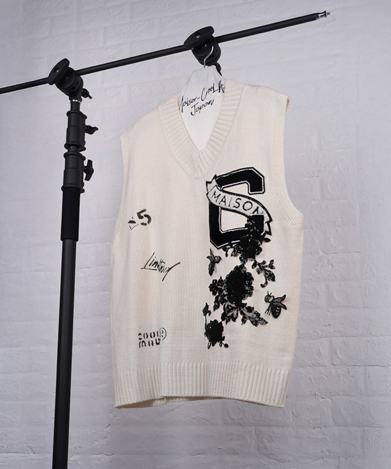 【ATELIER LINE】マルチデザインニットベスト (IVORY) CQ-48081H