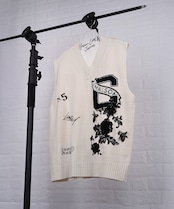 【ATELIER LINE】マルチデザインニットベスト (IVORY) CQ-48081H