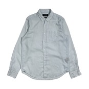 リネン混 nano universe ナノユニバース HERDMAN LINEN 長袖シャツ サイズ L/ライトブルー系 メンズ  カジュアル