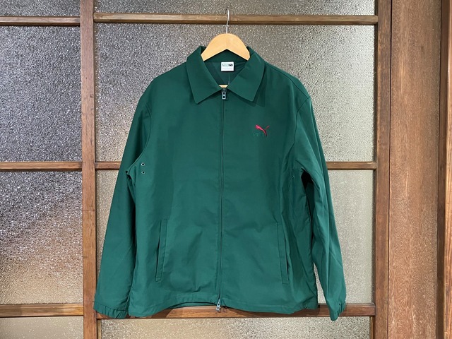 PUMA HERITAGE ZIP COACH JACKET (VARSITY GREEN)