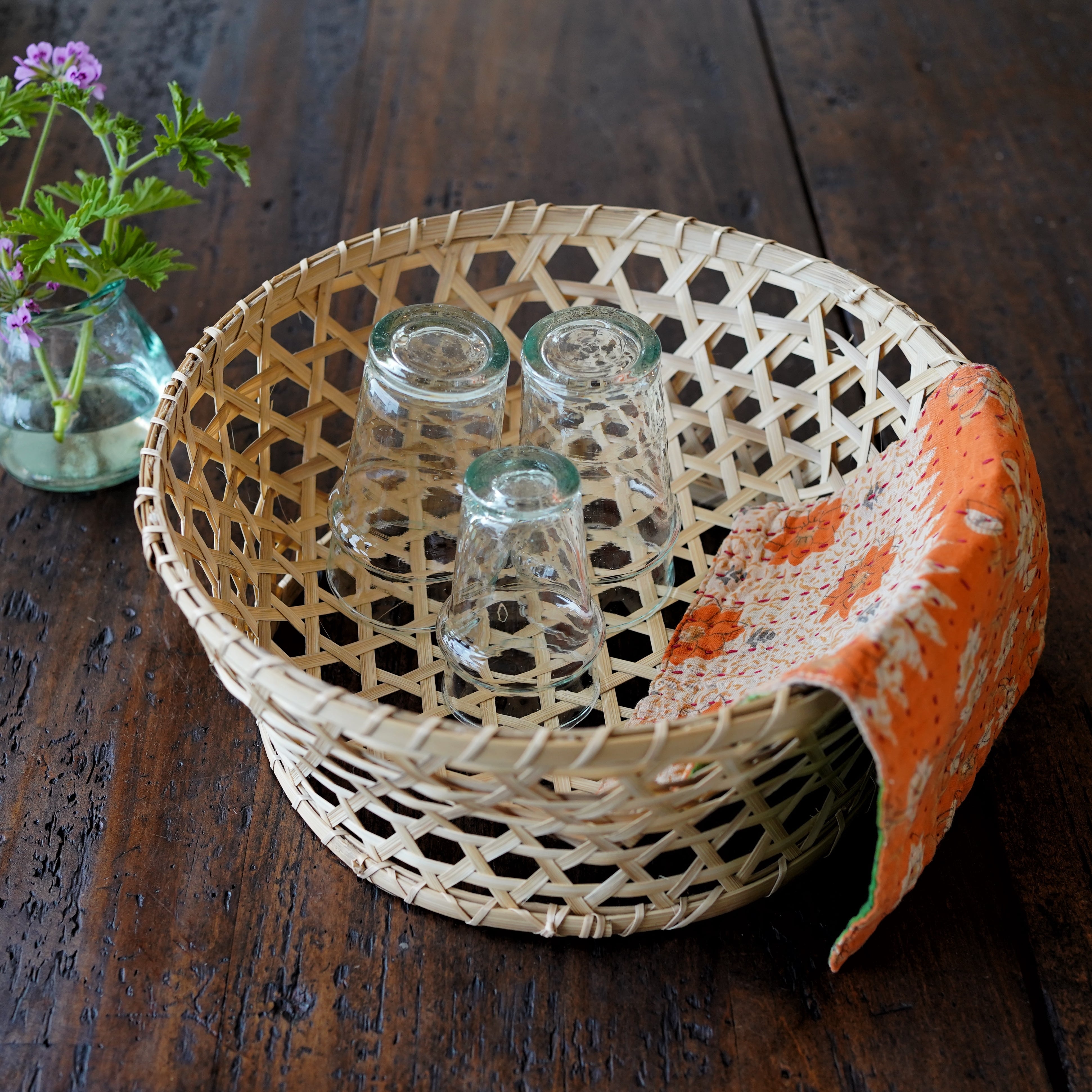 竹の手編みバスケット/People Tree