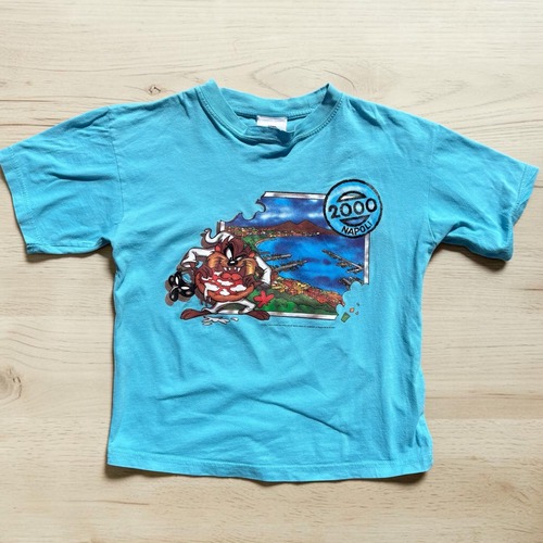 【KIDS】Looney Tunes Graphic T-Shirt Light Blue (2000s) size: 120–130cm