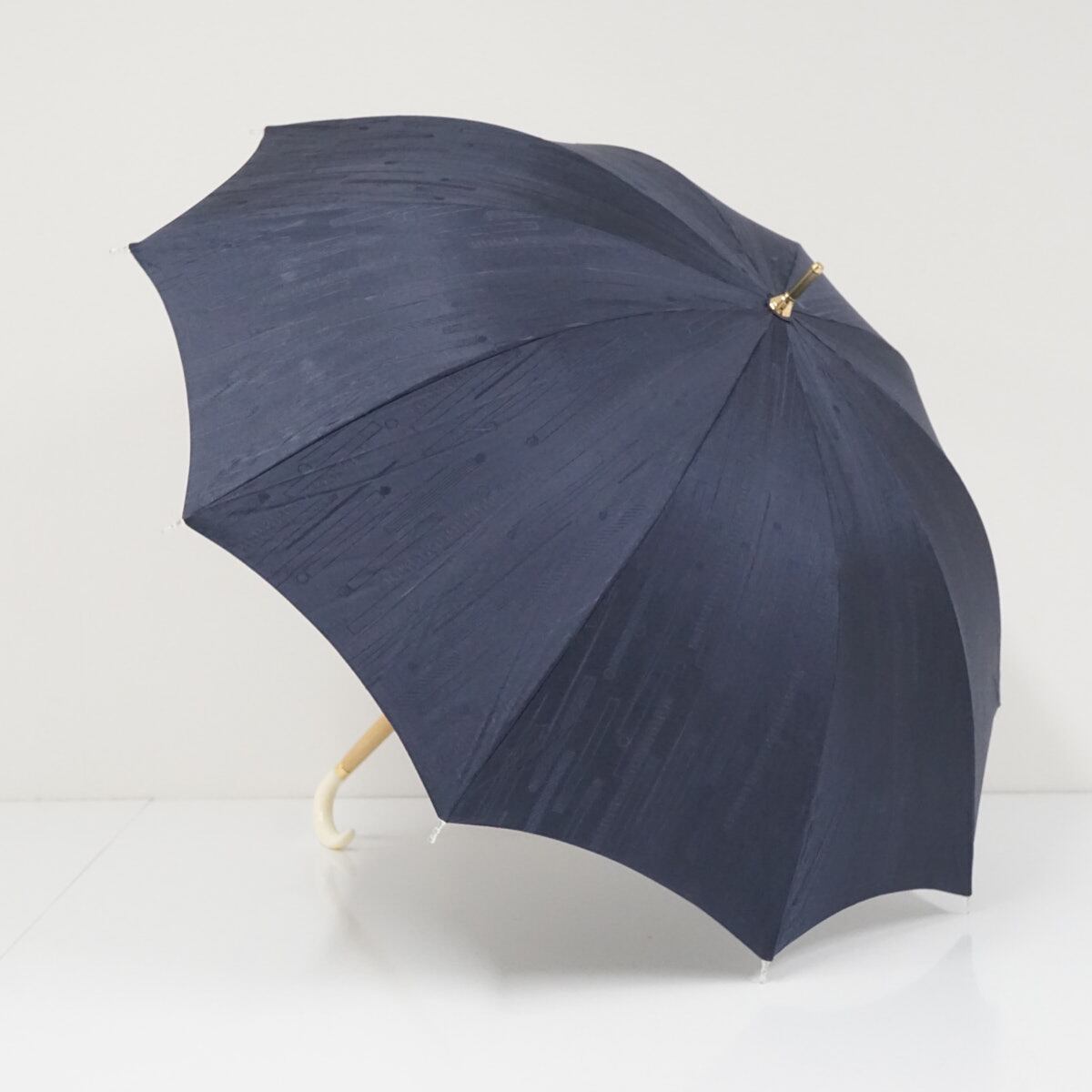 折りたたみ日傘 NINA RICCI ニナリッチ USED美品 晴雨兼用 ロゴ すそ