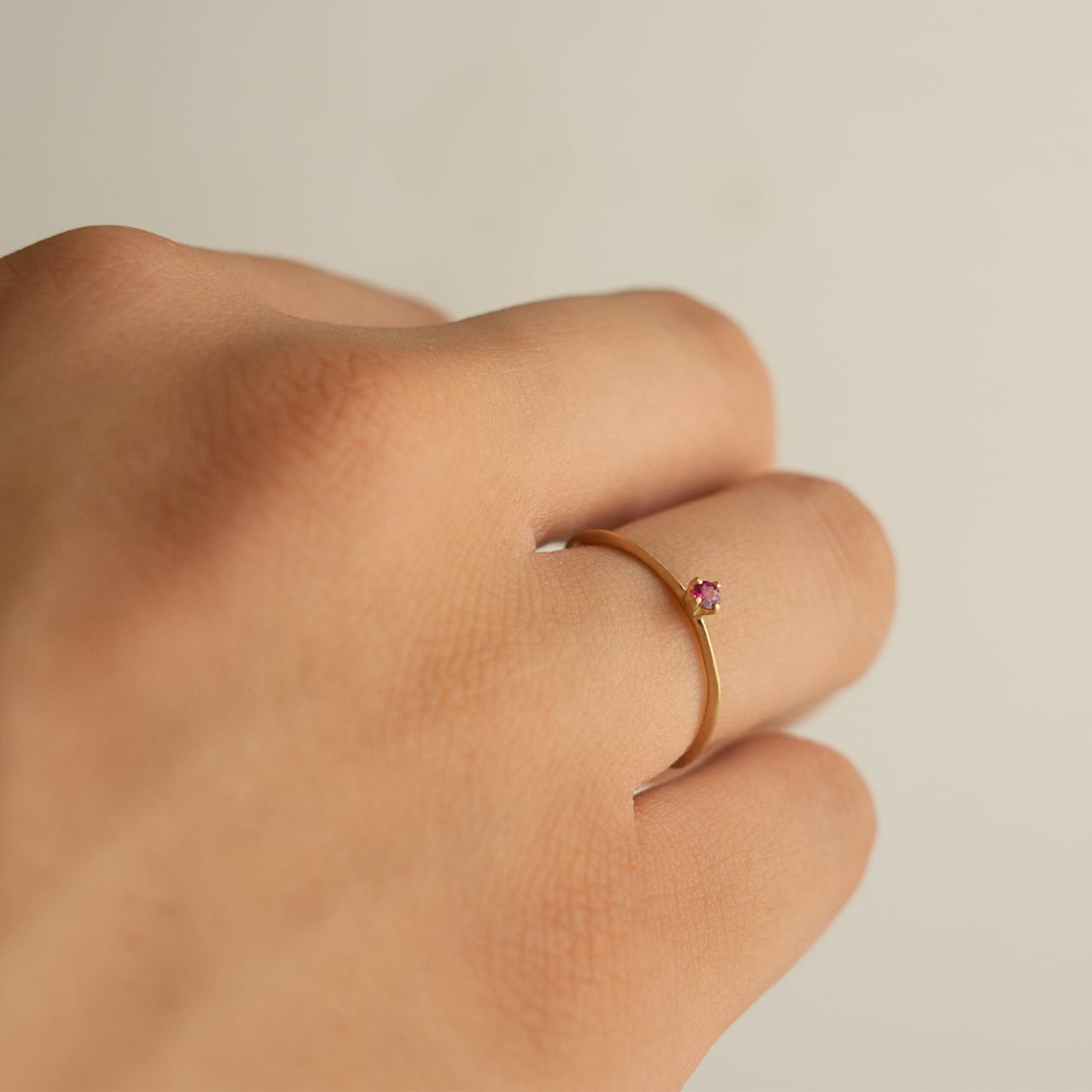 ディスク ルビー リング K18 | Kumiko Taya jewelry ディスク ルビー リング K18 | Kumiko Taya jewelry