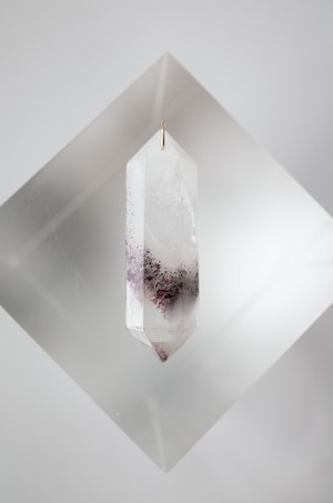 Lepidocrocite Phantom Quartz Pendant Top  - 003