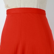 フラメンコ 衣装 ファルダ スカート レッド系 赤 無地 シンプル 練習 レッスン 伸縮 ストレッチ ペチコート インナー 鮮やか ダンス衣装 ステージ イベント 柔らかい生地 ボランテ フリル