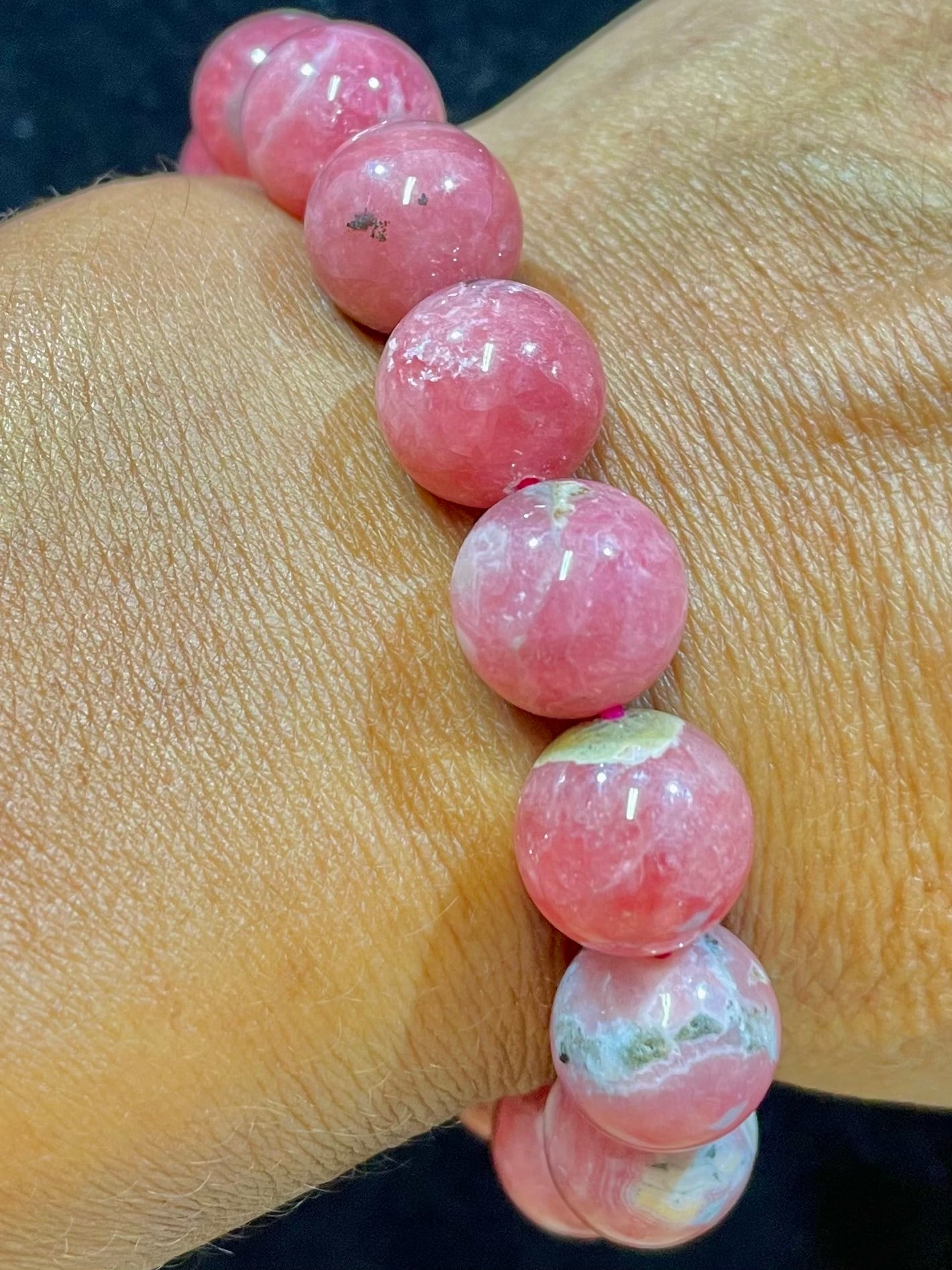 12) 愛の泉「インカローズ」ブレスレット13mm(ペルー産) | レムリアの太陽