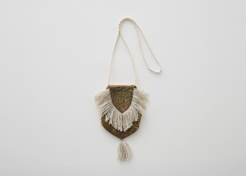 【 eLfin Folk 26AW 】 Paisly Boa Pochette "ポシェット" / olive