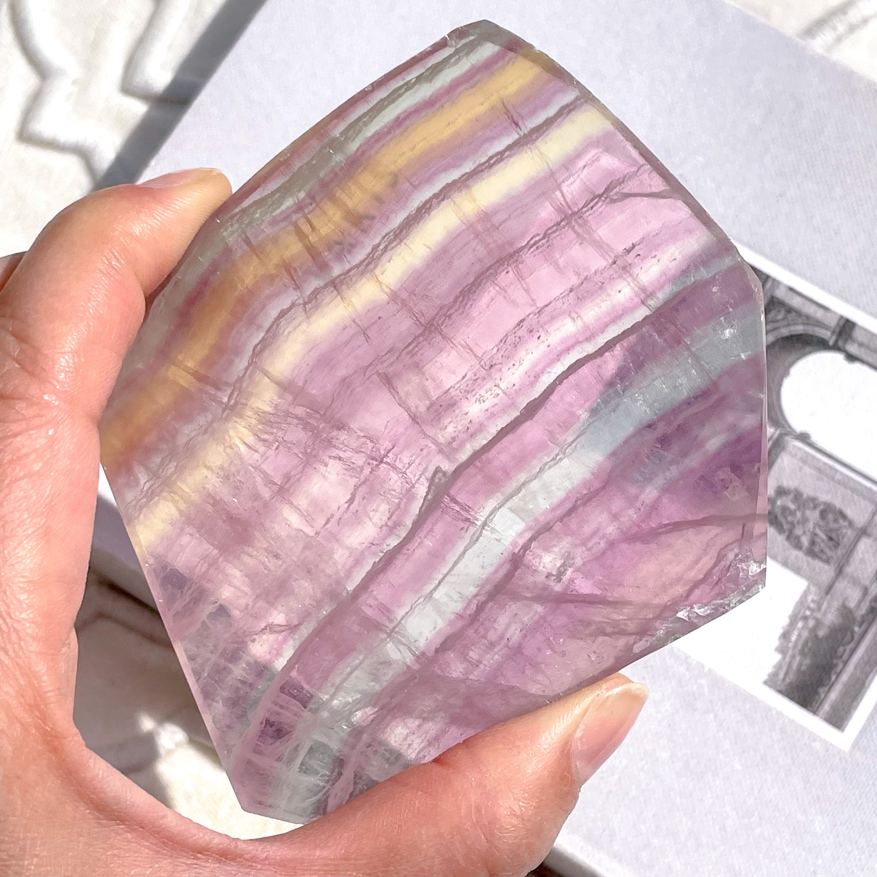 Pink Fluorite Plate 3 ✧ ピンクフローライト | FLUXY - 天然石と鉱物