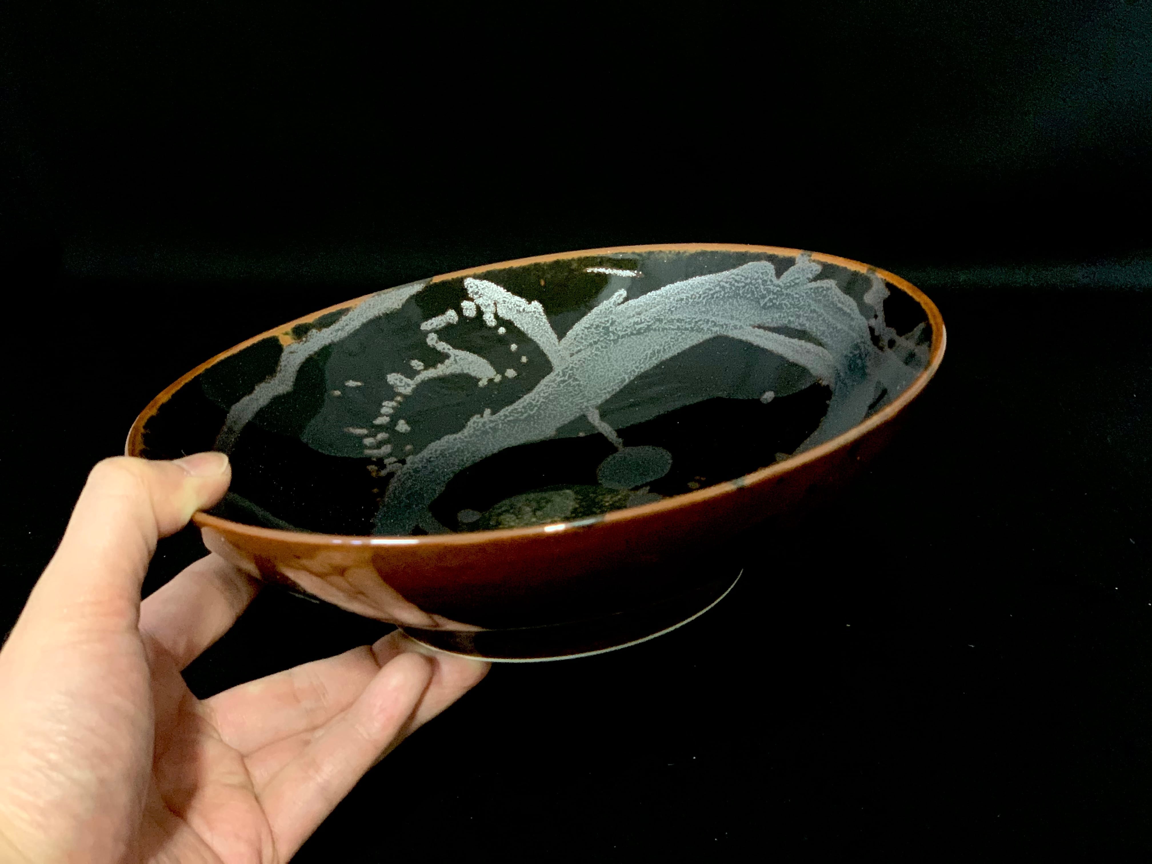 井上祐希作】天目銀滴皿（大） | 井上萬二窯 INOUE MANJI KILN