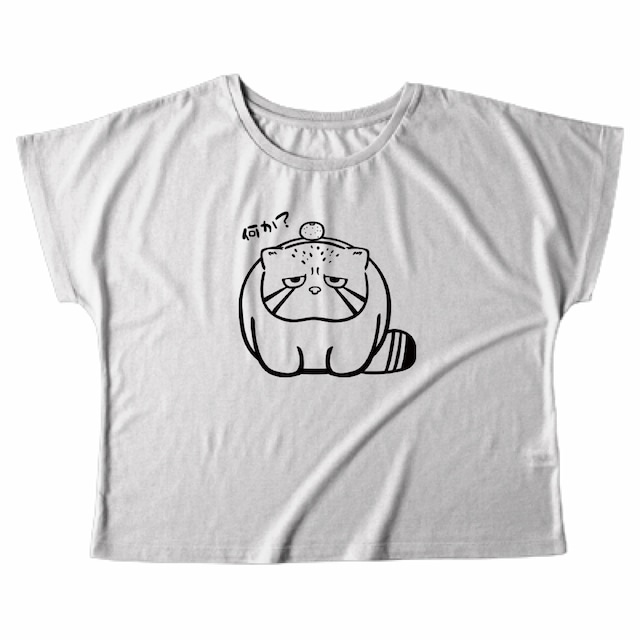 ドルマンTシャツ（レディース）★マヌルネコ【グレー】