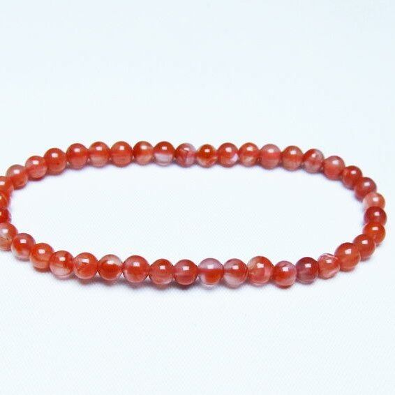 ナンホーンアゲート ブレスレット 5mm アゲート ブレス 一点物 メール便可 [M便 1/10] 111-47431