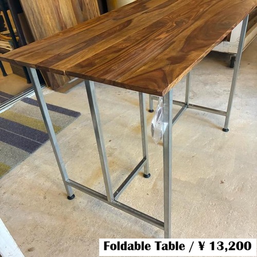 Exhibition Table Legs 2pcs　エキジビジョンテーブルレッグ　2点セット　テー ブル脚　折り畳み　マルシェ　アウトドア　シルバー　スチール　