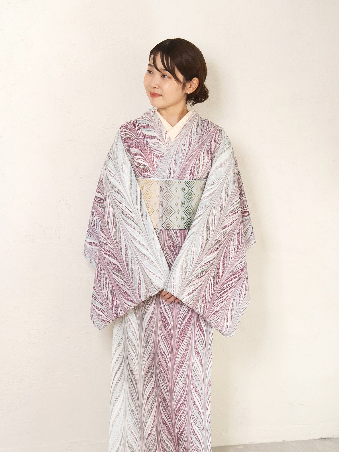 蒼果風香」♡大矢羽柄 セオアルファ着物｜春秋単衣・盛夏対応 | Marble+