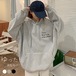 【日本倉庫即納】 フード付きパーカー レディース 裏起毛 韓国風 ビッグパーカー プルオーバー