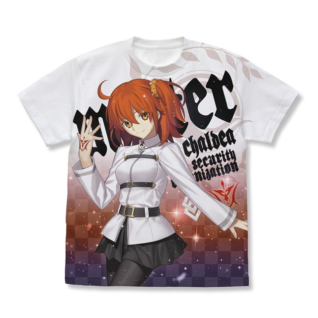 Fate/Grand Order マスター/主人公（女）魔術礼装・カルデア フルグラフィックTシャツ/WHITE-S/M/L/XL