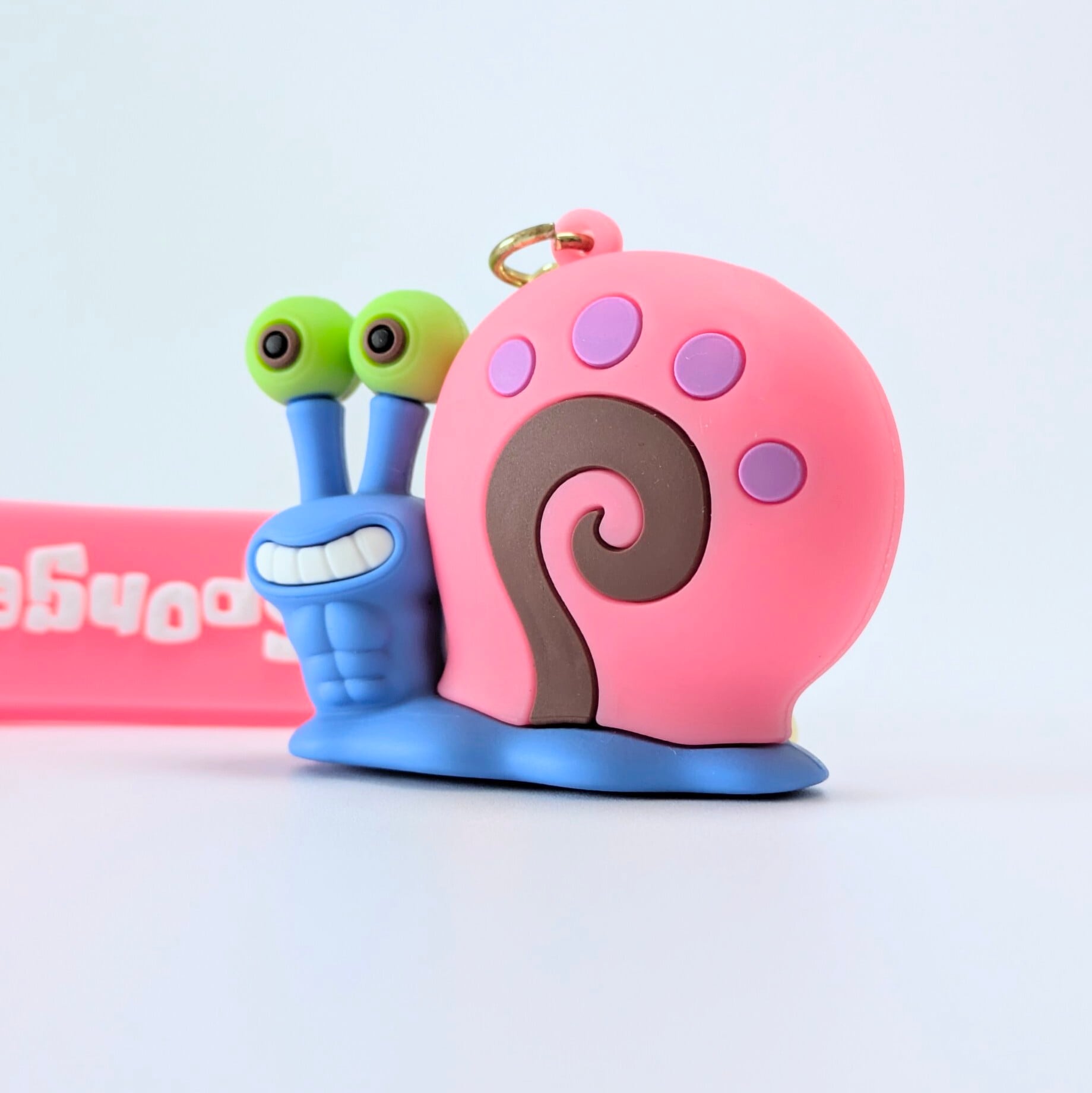 【 SpongeBob SquarePants（ スポンジボブ ）】 『 ゲイリー・ザ・スネイル / ゲイリー 』3D Rubber KeyHolder / 3Dラバーキーホルダー〚アメリカン雑貨 アメトイ〛