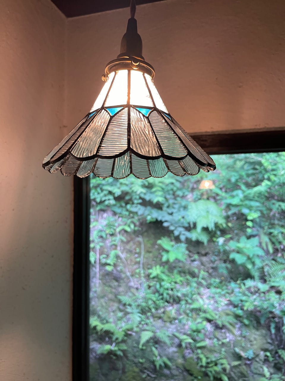 限定品】スカーレットブルー（ステンドグラスの吊りランプ