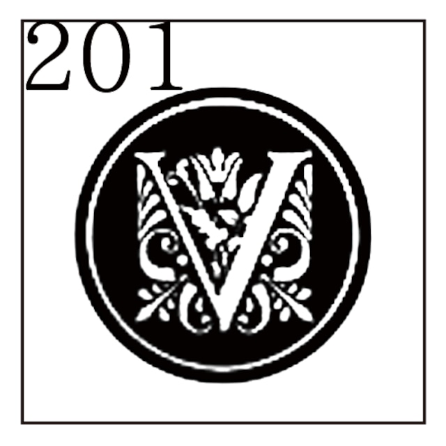《オーダー品》【シーリングスタンプ／封蝋印】「201／英字Type7＜V＞」ラウンジ・英字7・封印・イニシャル・アルファベット