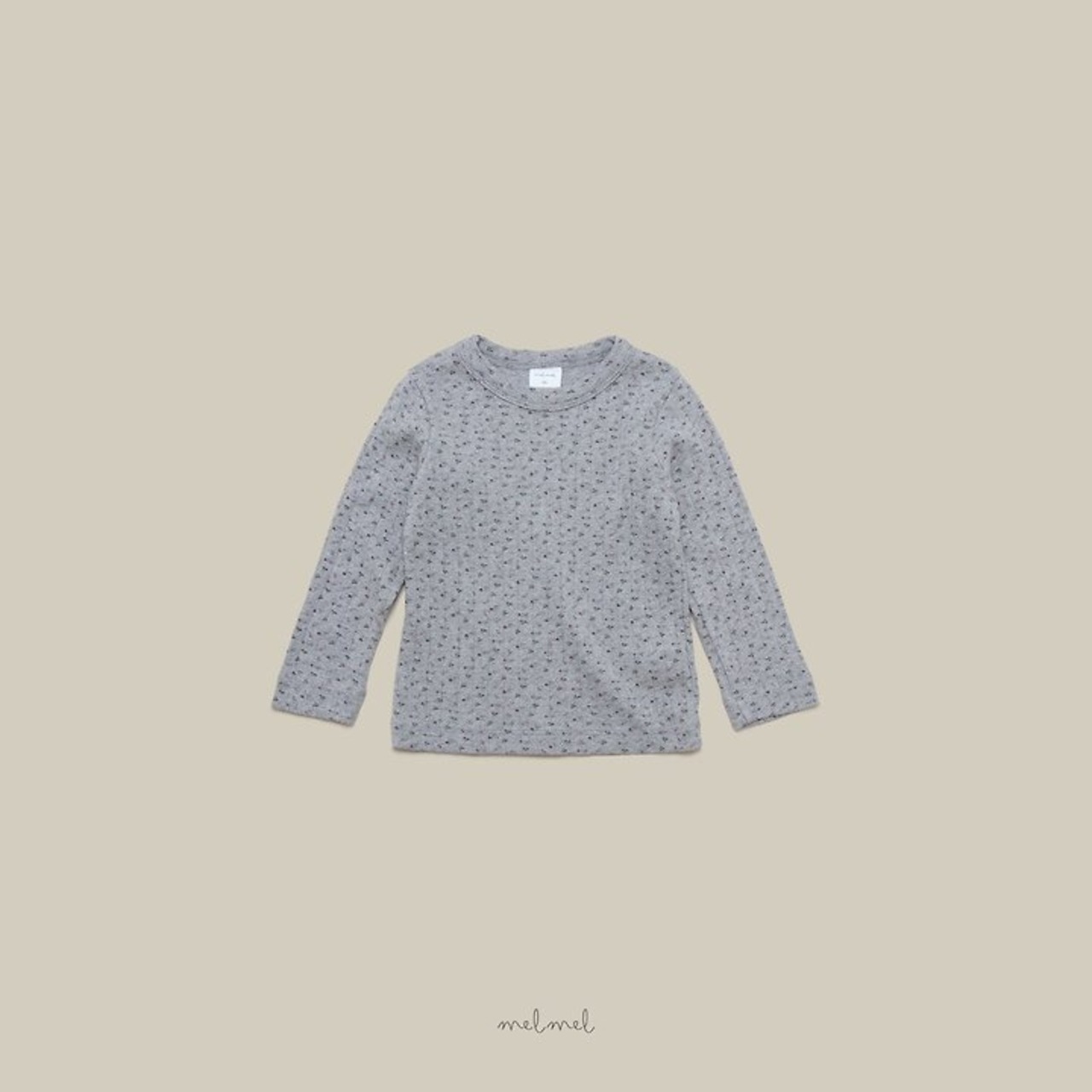 【取寄/韓国直送】melmel フラワーリブTシャツ｜秋服｜韓国子供服 ｜26/AT