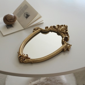 antique gold mirror / アンティーク調 ゴールド インテリア ミラー 鏡 韓国 雑貨