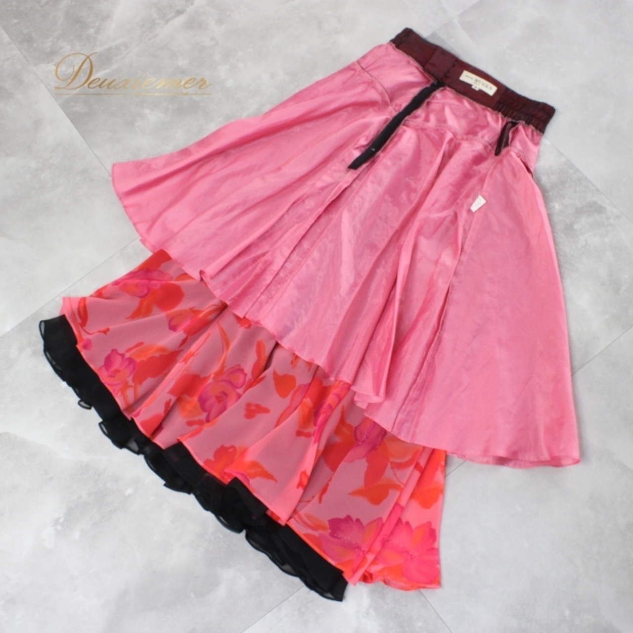 社交ダンス 衣装 スタンダード スカート レッスンウェア レディース 黒 ピンク系 ブラック系 BOUTIQUE MUGEN レース 練習着 透け感 フレアスカート ダンスウェア 楽器 ダンス練習 レディースファッション 柄入り ストレッチ素材 おしゃれ エレガント 日本製 透け感素材 軽やか レッスン用 スカート丈85cm ファスナー付き 丈感 好印象 コーディネート バッグ付き パーティー使用 上品 レディースダンス スカートスタイル