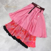 社交ダンス 衣装 スタンダード スカート レッスンウェア レディース 黒 ピンク系 ブラック系 BOUTIQUE MUGEN レース 練習着 透け感 フレアスカート ダンスウェア 楽器 ダンス練習 レディースファッション 柄入り ストレッチ素材 おしゃれ エレガント 日本製 透け感素材 軽やか レッスン用 スカート丈85cm ファスナー付き 丈感 好印象 コーディネート バッグ付き パーティー使用 上品 レディースダンス スカートスタイル