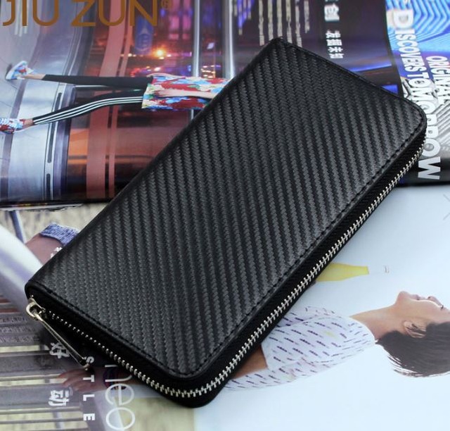長財布 カーボンファイバー レディース財布 メンズ財布 財布 ラウンドファスナー ロングウォレット 黒 ブラック レディース メンズ 男性用 女性用 紳士 婦人 小物 人気 かっこいい 大人 Tenbaisale