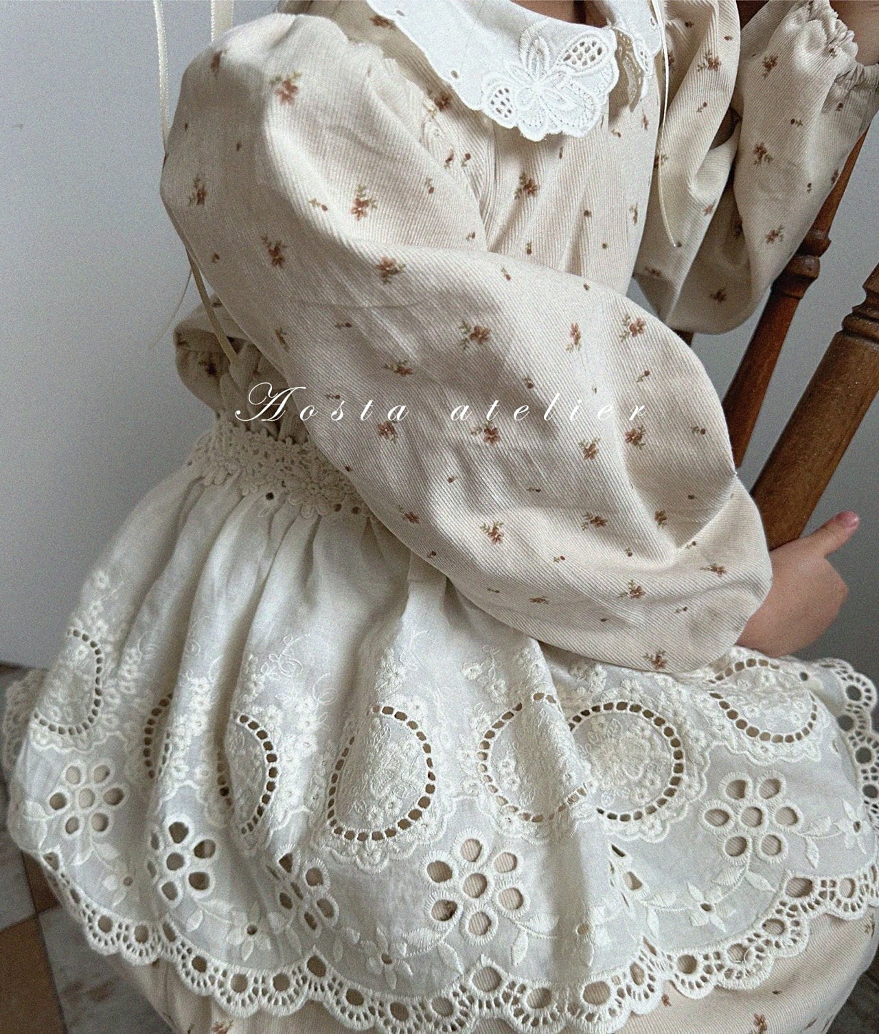 sold out»«Aosta» Lace apron レースエプロン | 子供服 capucapu