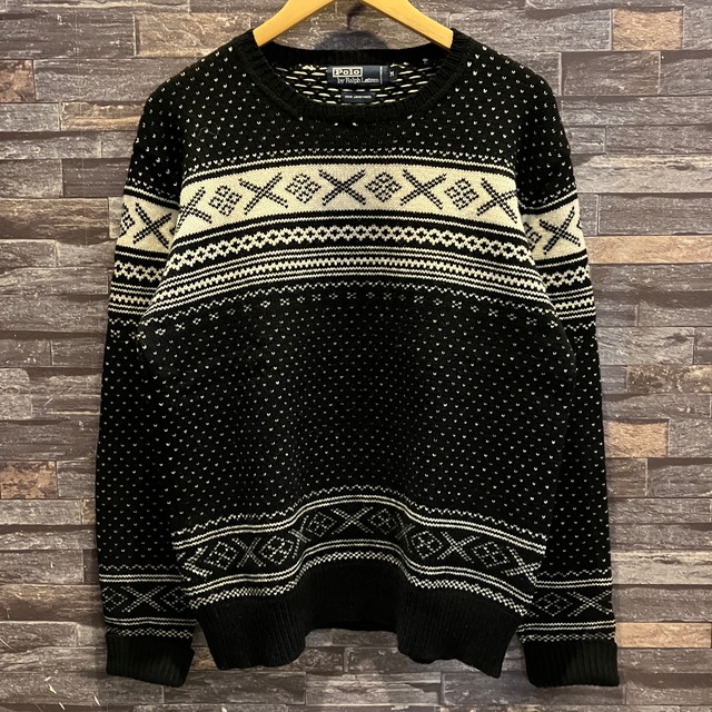 RALPH LAUREN SNOW PATTERN WOOL SWEATER
