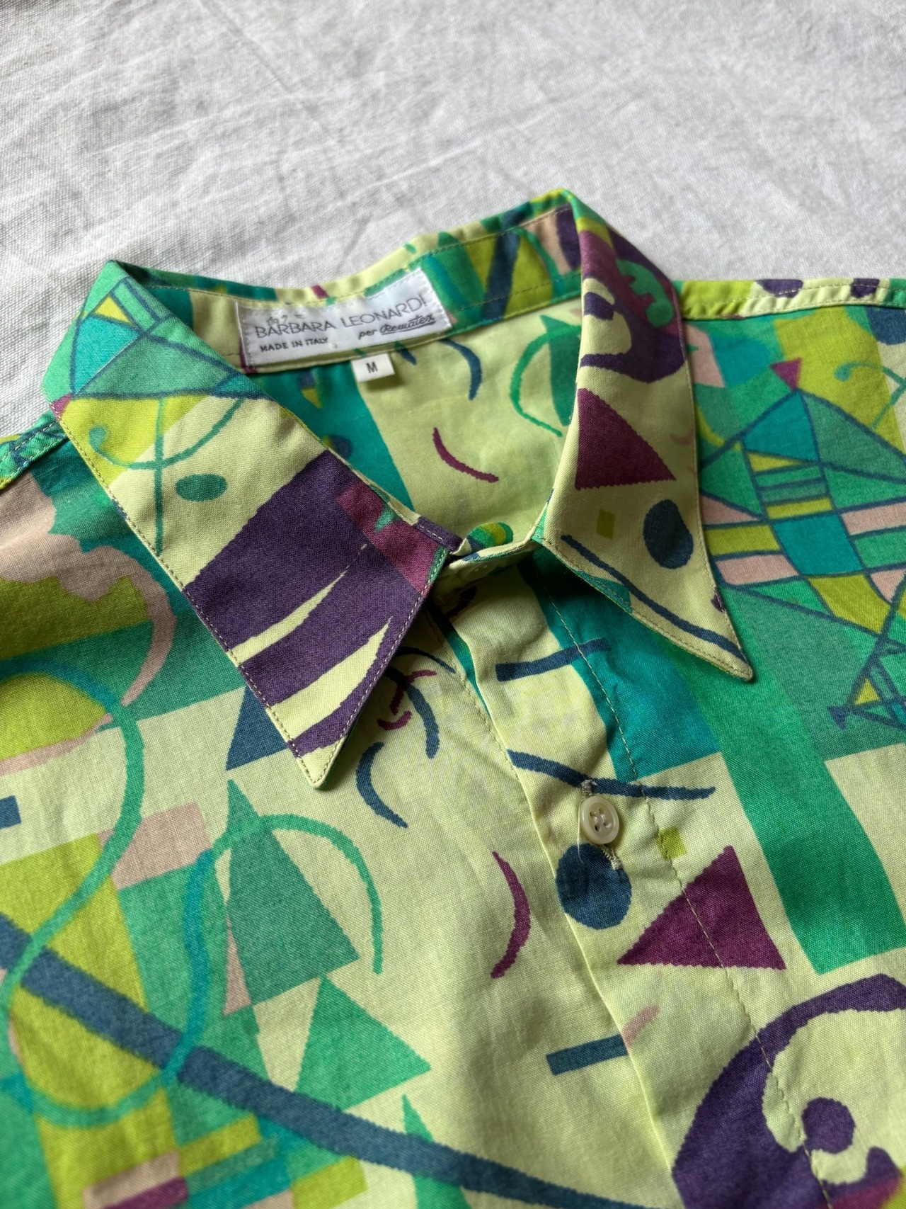 Light Green Artistic Pattern Shirt