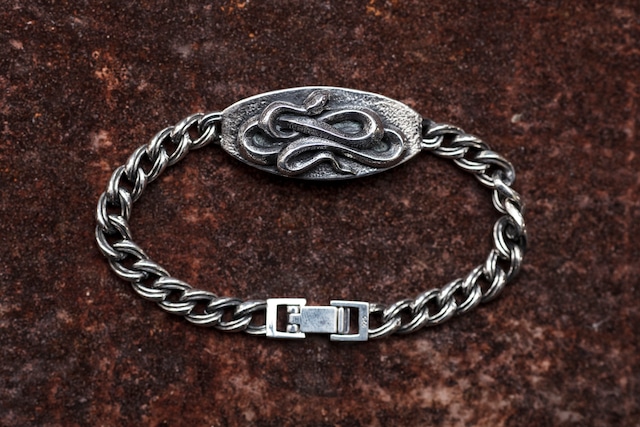 snake plate bracelet silver  (S.M.L.XL)