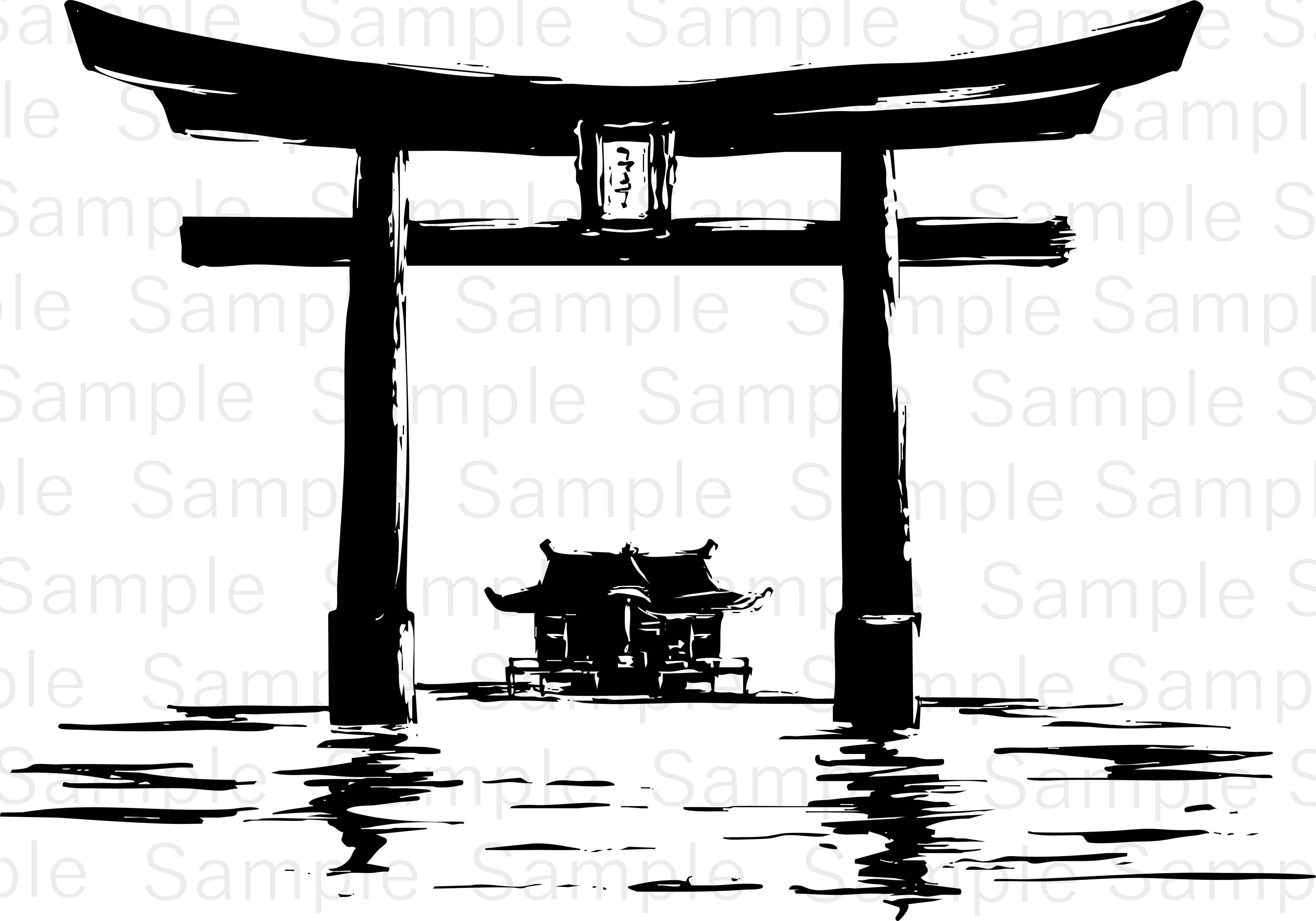 相撲の取り組み（Clash of Titans） | デジタル墨絵処（Digital Sumi-e