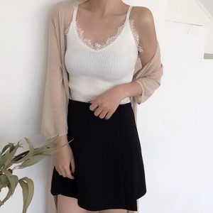 Vネックレースキャミソール &soiree