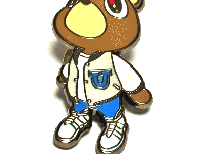 Kanye West Graduation Bear Hat Pins ピンズ VERSILI