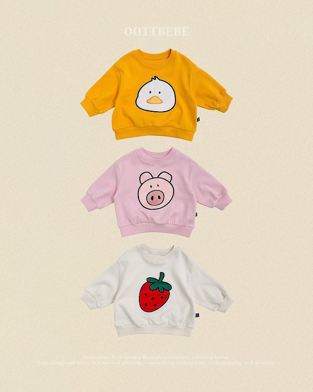 【取寄】oottbebe|farm mtm|ファームスウェット|XS-XL|kids|26 autumn
