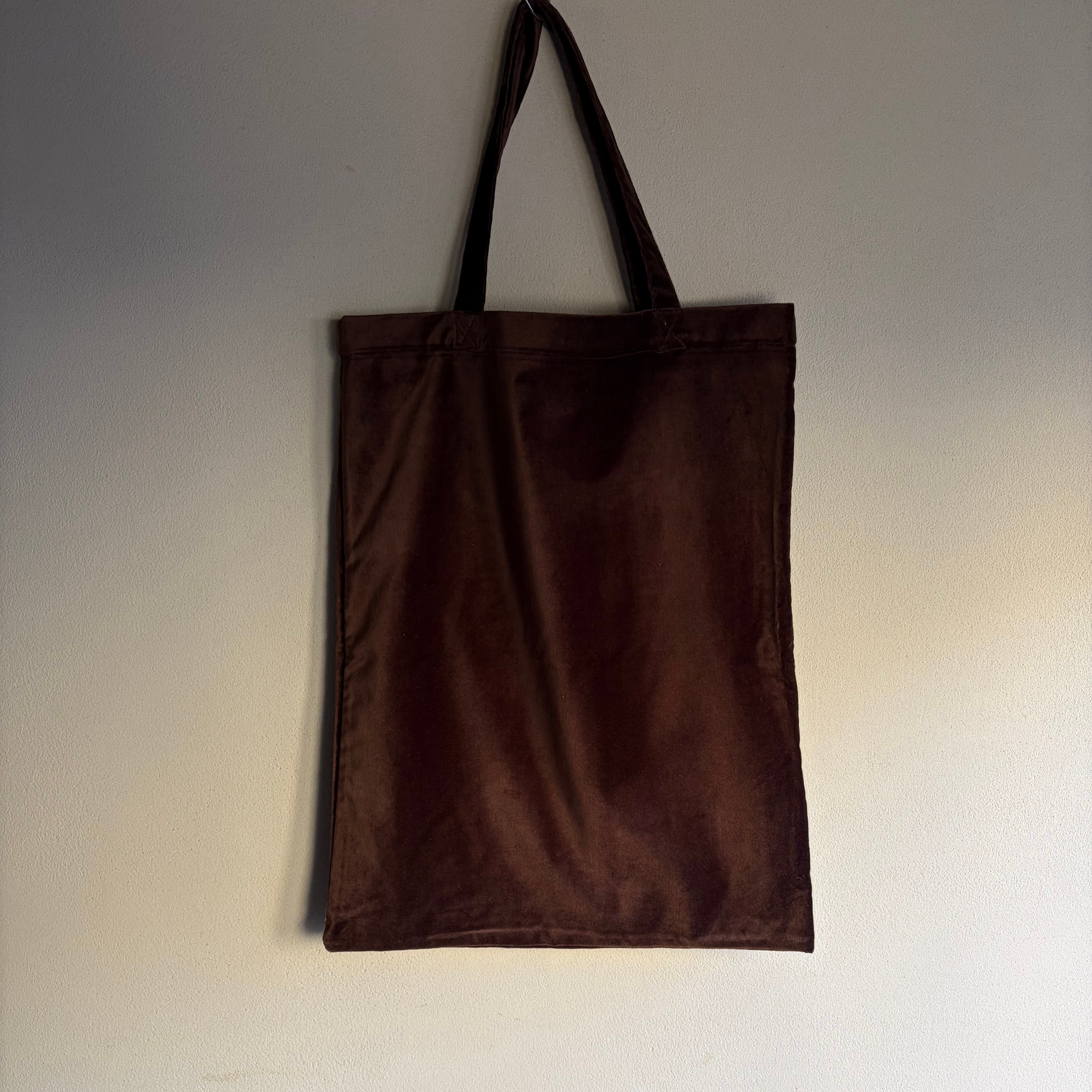 R&D.M.Co-/OLDMAN'S TAILOR OMT PRINT VELVET TOTE BAG/OMTプリント