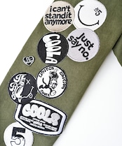COOLA MADE パッチ&ペイントミリタリージャケット (KHAKI×WHITE) CQ-47052